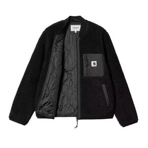 Carhartt Black Fleece Jacket with Logo Pocket